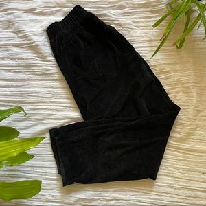 Elastic Waist Slouchy Corduroy Harem Pants Black